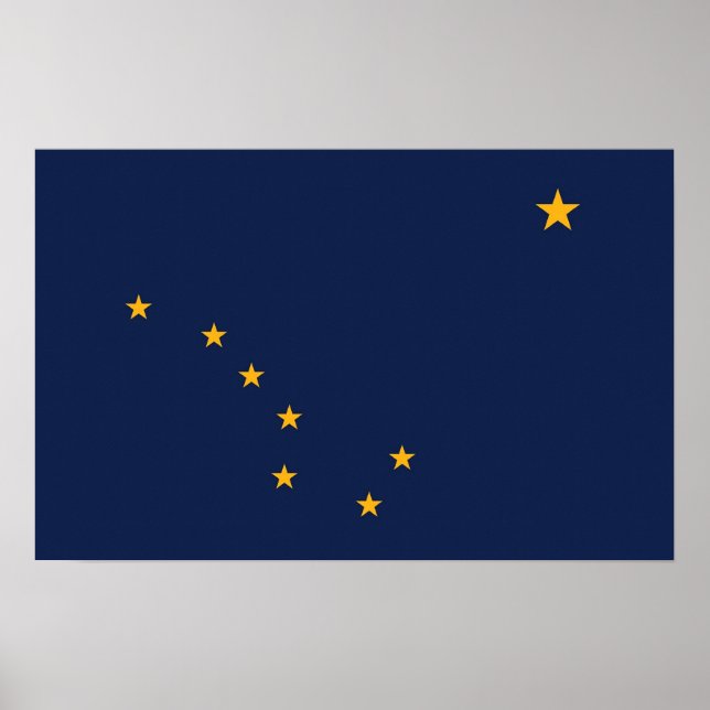 Impresión de lienzo con bandera de Alaska, EE.UU. (Frente)