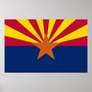 Impresión de lienzo con bandera de Arizona, EE.UU.
