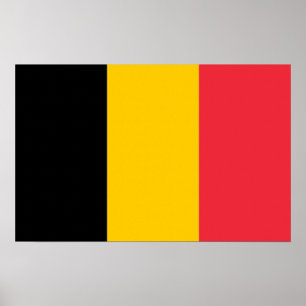 Impresión de lienzo con bandera de Bélgica