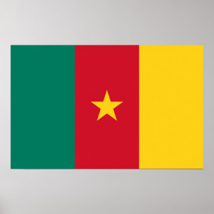 Impresión de lienzo con bandera de Camerún