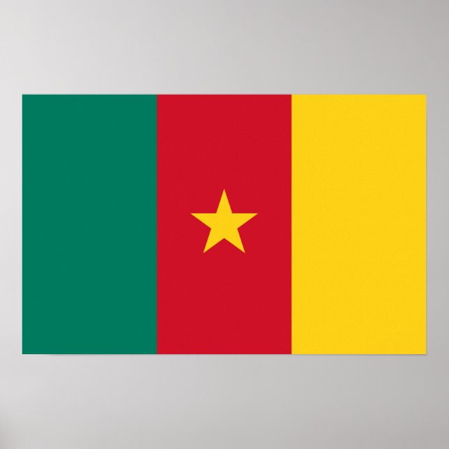 Impresión de lienzo con bandera de Camerún (Frente)