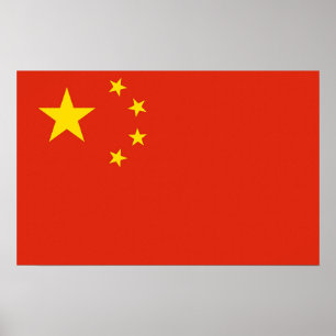 Impresión de lienzo con bandera de China