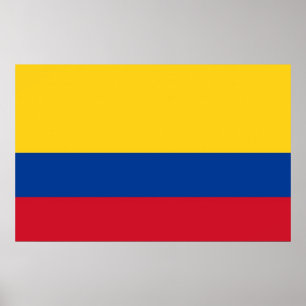 Impresión de lienzo con bandera de Colombia