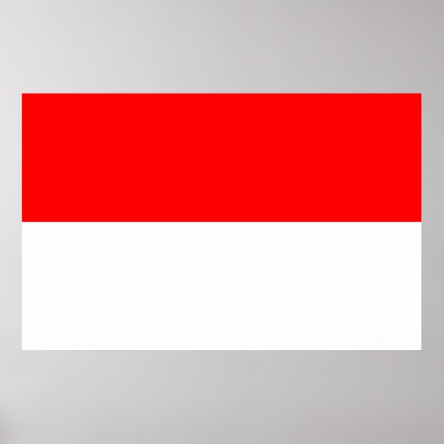 Impresión de lienzo con bandera de Indonesia (Frente)