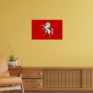Impresión de lienzo con bandera de Kent, Inglaterr