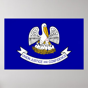Impresión de lienzo con bandera de Luisiana, EE.UU