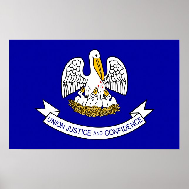 Impresión de lienzo con bandera de Luisiana, EE.UU (Frente)