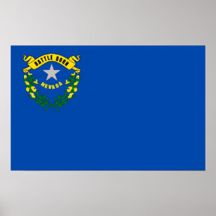 Impresión de lienzo con bandera de Nevada, EE.UU.