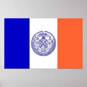 Impresión de lienzo con bandera de Nueva York, EE.