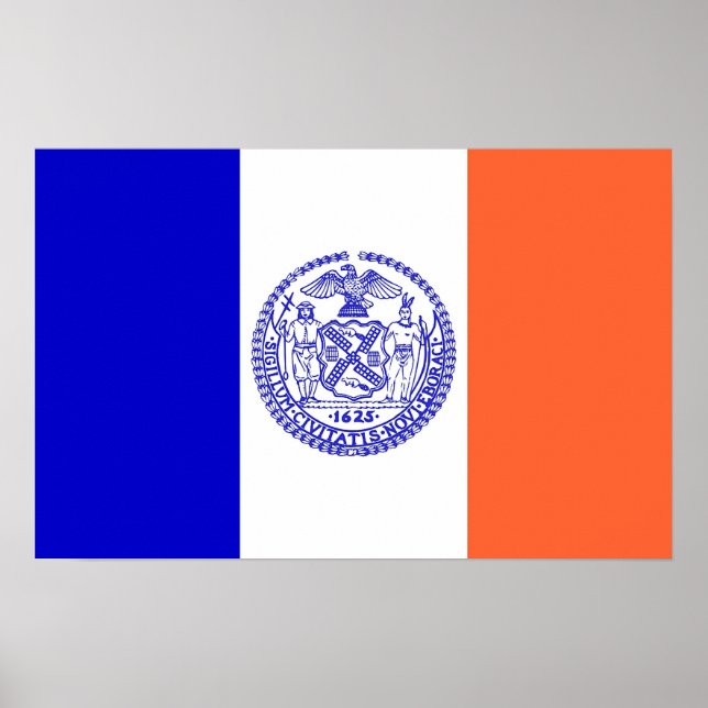 Impresión de lienzo con bandera de Nueva York, EE. (Frente)