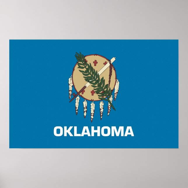 Impresión de lienzo con bandera de Oklahoma, EE.UU (Frente)