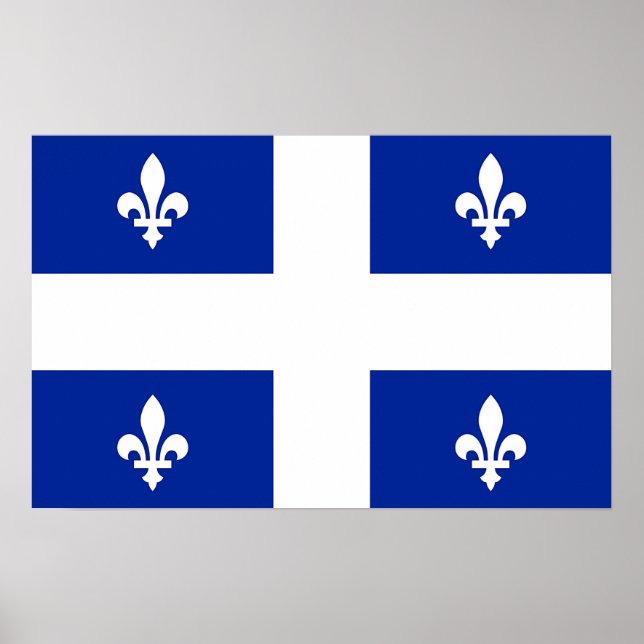 Impresión de lienzo con bandera de Quebec, Canadá (Frente)