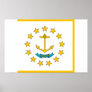 Impresión de lienzo con bandera de Rhode Island, E