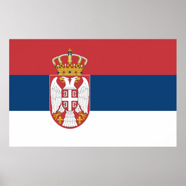 Impresión de lienzo con bandera de Serbia (Frente)