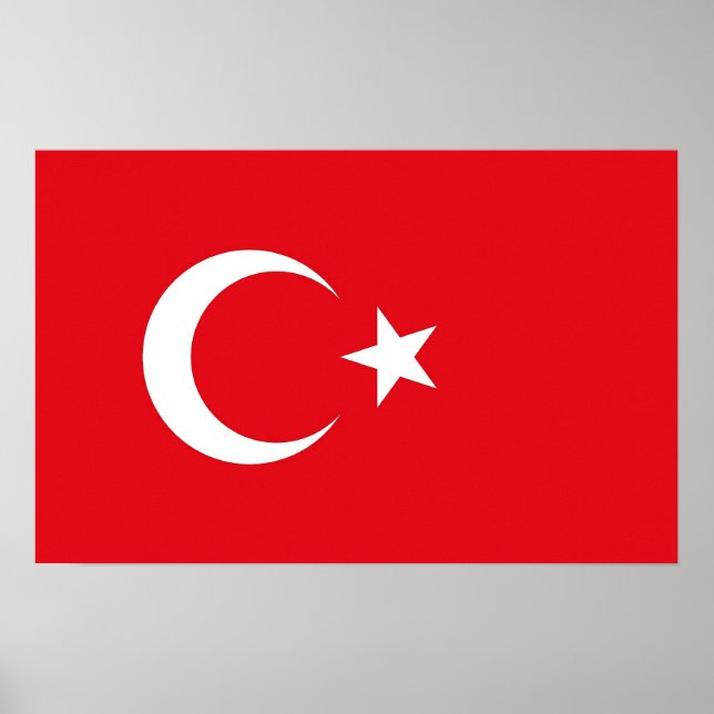 Impresión de lienzo con bandera de Turquía (Frente)
