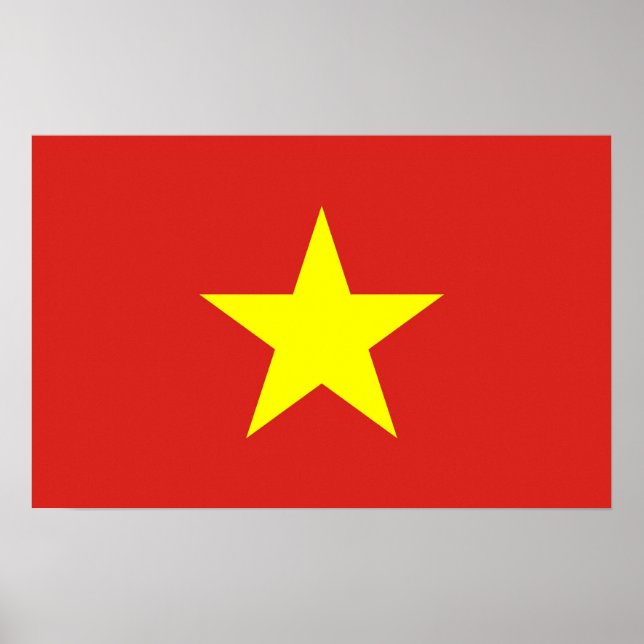 Impresión de lienzo con bandera de Vietnam (Frente)