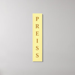 Impresión de lienzo con nombre/familia/apellido de