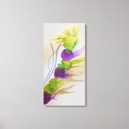 Impresión de lienzo de 16" x 32" con golpes morado