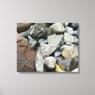 Impresión de lienzo de 20"x16" con rayas rocas