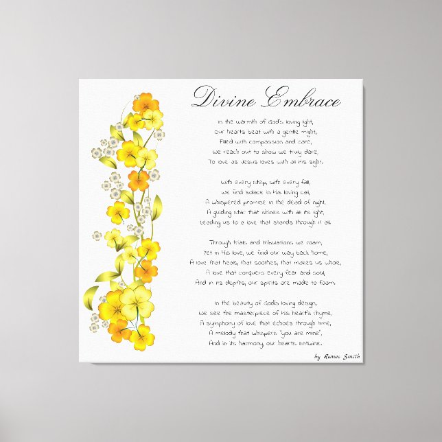 Impresión de lienzo de abrazo divino (Anverso)