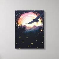 Impresión de lienzo de águila negra