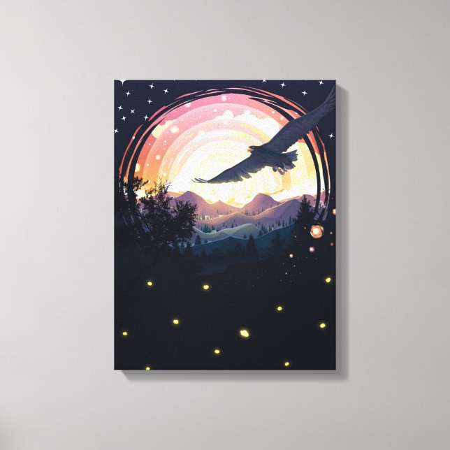 Impresión de lienzo de águila negra (Anverso)