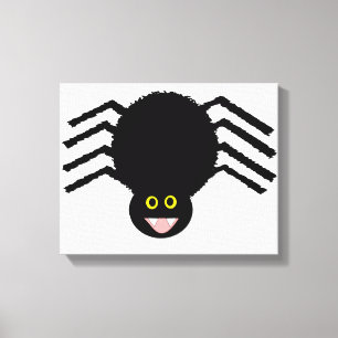 Impresión de lienzo de araña negra