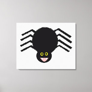 Impresión de lienzo de araña negra