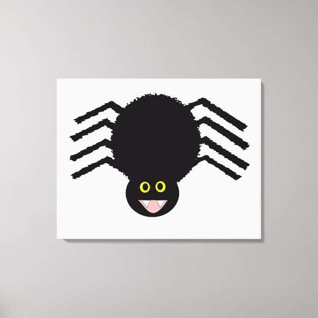 Impresión de lienzo de araña negra (Anverso)
