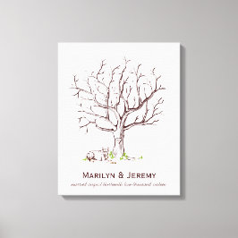 Impresión de lienzo de árbol de huellas dactilares