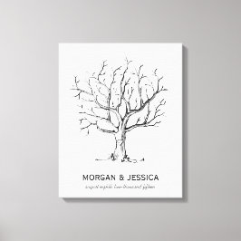 Impresión de lienzo de árbol de huellas dactilares