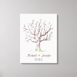 Impresión de lienzo de árbol de huellas dactilares