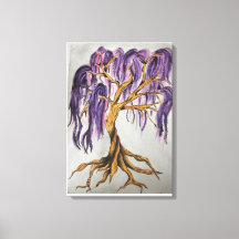 Impresión de lienzo de árbol violeta púrpura
