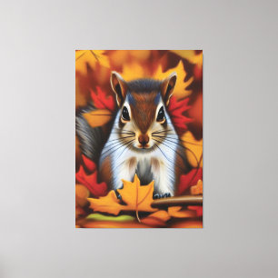 Impresión de lienzo de ardilla