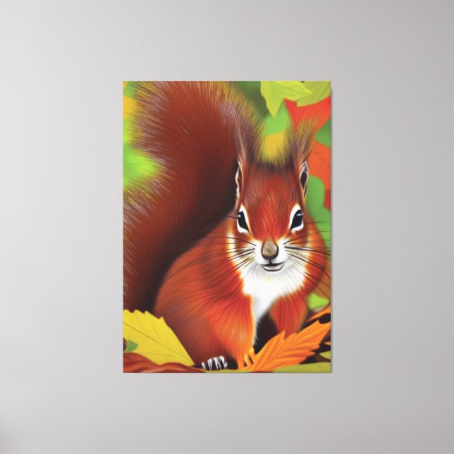 Impresión de lienzo de ardilla (Anverso)