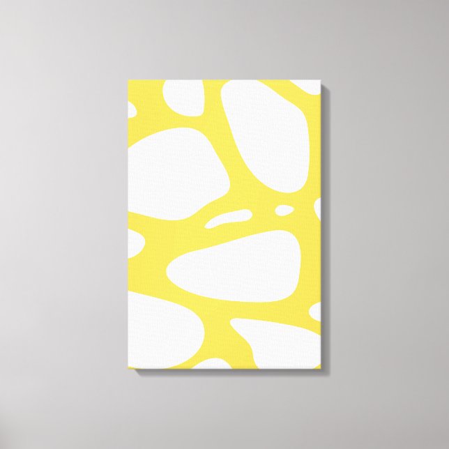 Impresión de lienzo de arte abstracto amarillo y b (Anverso)