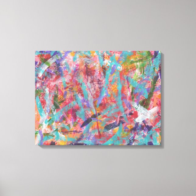 Impresión de lienzo de arte abstracto de Funky (Anverso)