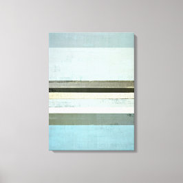 Impresión de lienzo de arte abstracto "serio" azul