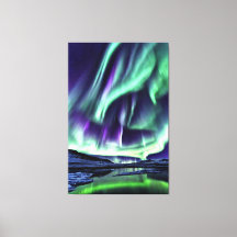 Impresión de lienzo de arte Aurora Borealis