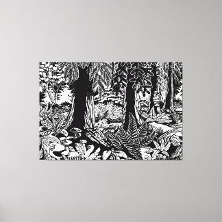 Impresión de lienzo de arte B y W