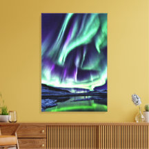 Impresión de lienzo de arte de Aurora Borealis