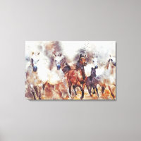 Impresión de lienzo de arte de caballos salvajes