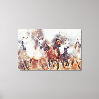Impresión de lienzo de arte de caballos salvajes