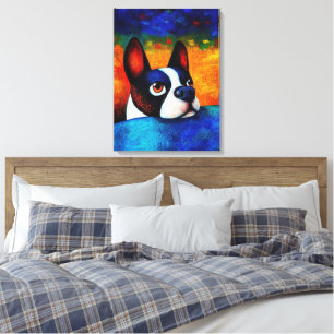 Impresión de lienzo de arte de retrato de perro