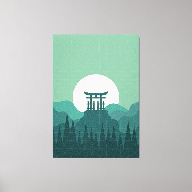 Impresión de lienzo de arte estilo japonés (Anverso)