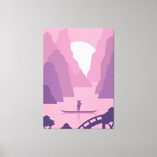 Impresión de lienzo de arte estilo japonés (Anverso)