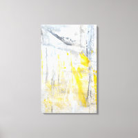 Impresión de lienzo de arte gris y amarillo