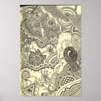 Impresión de lienzo de arte Henna