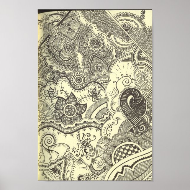 Impresión de lienzo de arte Henna (Frente)