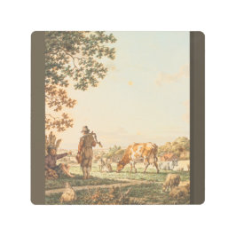 impresión de lienzo de arte metalizado de aldea